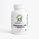 Ginkgo Biloba + Ginseng – Herbal Brain & Energy Support | 60 Vegan Capsules