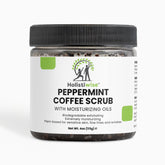 Peppermint Coffee Scrub – Organic Exfoliator for Face, Body & Feet | Hydrating & Anti-Aging | 4oz