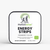 Energy Oral Strips – Cranberry Flavor | Natural Caffeine + L-Theanine + B12 | 30 Vegan Strips