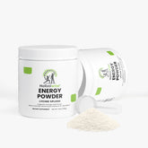 Energy Powder (Lychee Splash) – Caffeine + L-Theanine | Sugar-Free Mental Boost | 140g | Vegan, Made in USA