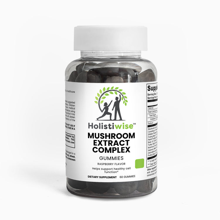 Mushroom Extract Complex Gummies – 10 Mushroom Blend | Cognition + Energy + Immunity | 60 Vegan Gummies