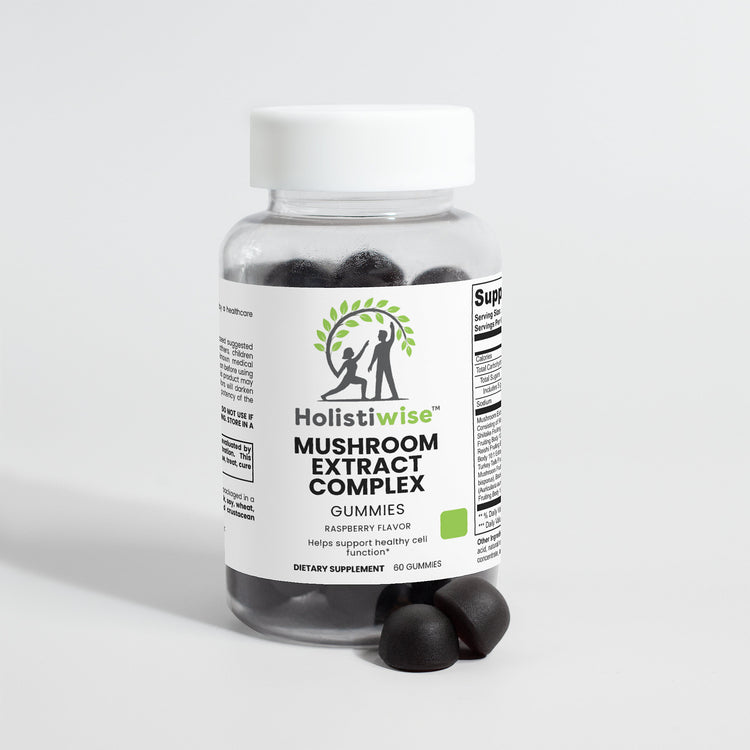 Mushroom Extract Complex Gummies – 10 Mushroom Blend | Cognition + Energy + Immunity | 60 Vegan Gummies