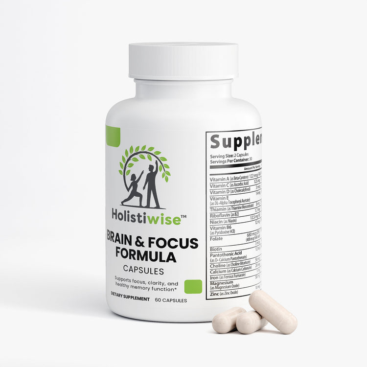Brain & Focus Formula – Mental Clarity, Memory & Cognitive Support | 60 Veggie Capsules