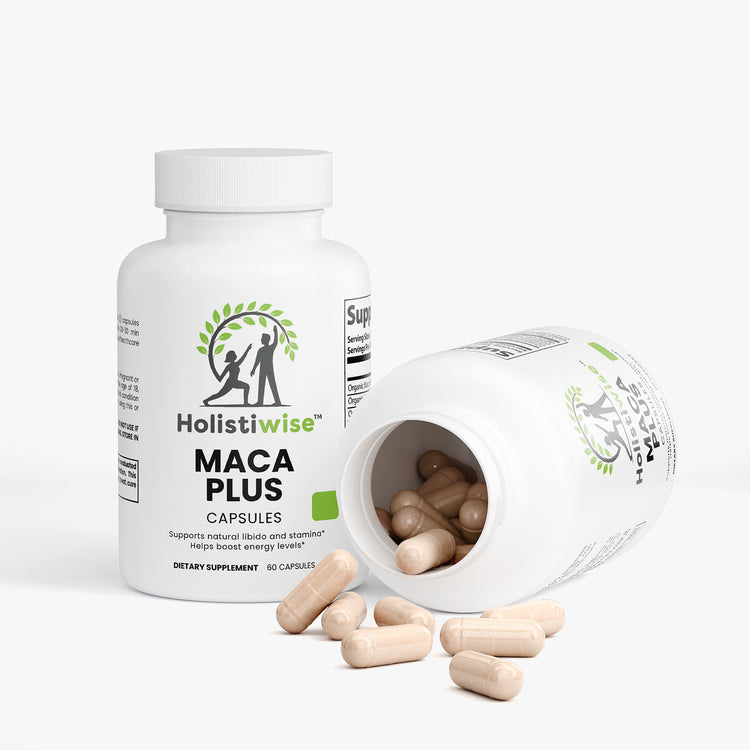 Maca Plus – High-Potency Blend with Red, Black & Yellow Maca Root | 60 Vegan Capsules