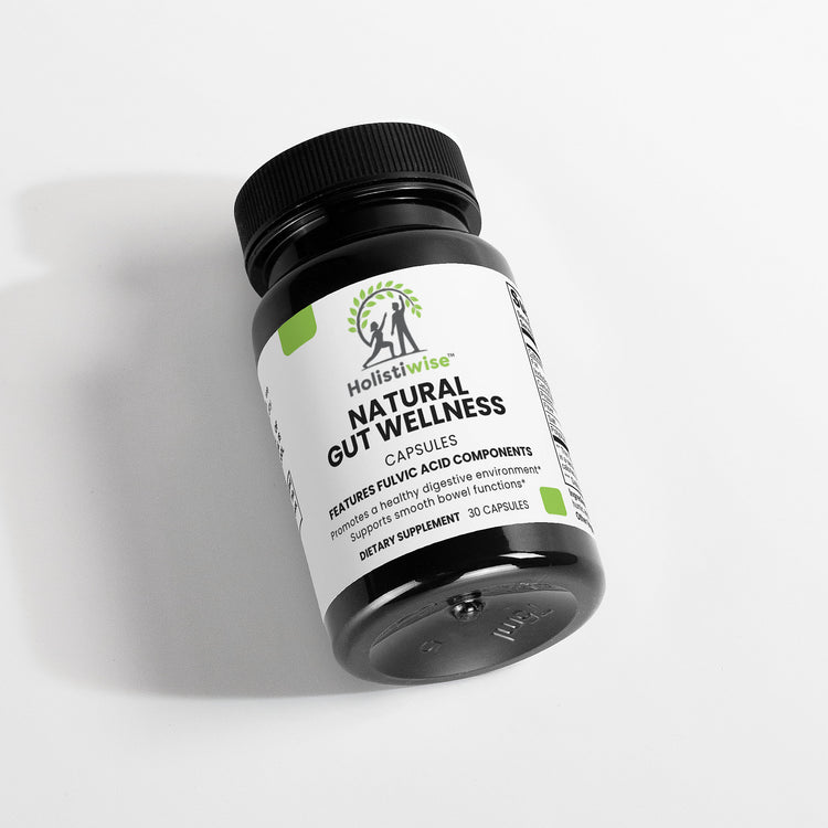 Natural Gut Wellness Capsules – Fulvic Acid, Birch Chaga & Pine Bark | Gut Microbiome Support | 30 Vegan Caps