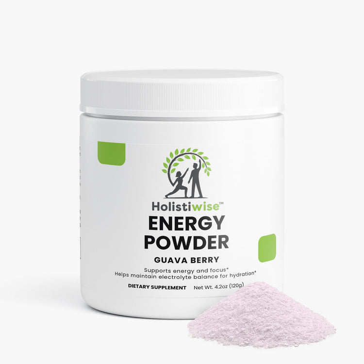 Energy Powder (Guava Berry) – Caffeine + L-Theanine for Focus & Hydration | 120g | Sugar-Free, Vegan, USA Made