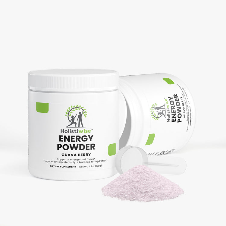 Energy Powder (Guava Berry) – Caffeine + L-Theanine for Focus & Hydration | 120g | Sugar-Free, Vegan, USA Made