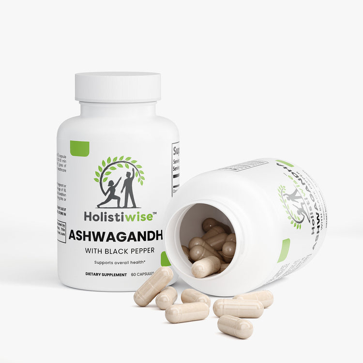 Organic Ashwagandha Capsules – 60 Count | Stress Support, Sleep, Energy & Focus | With Black Pepper for Absorption | Vegan & Non-GMO