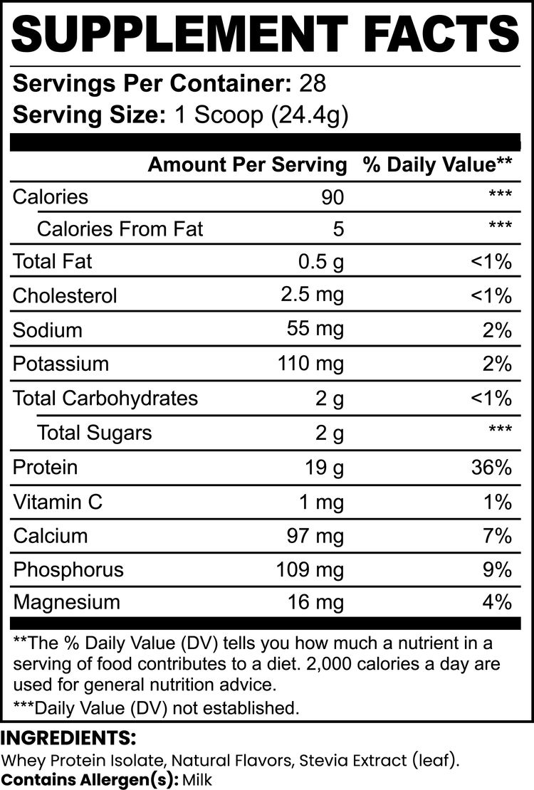 Pure3 100% Whey Protein Isolate – Vanilla | 683g | Lean Muscle + Smooth Recovery