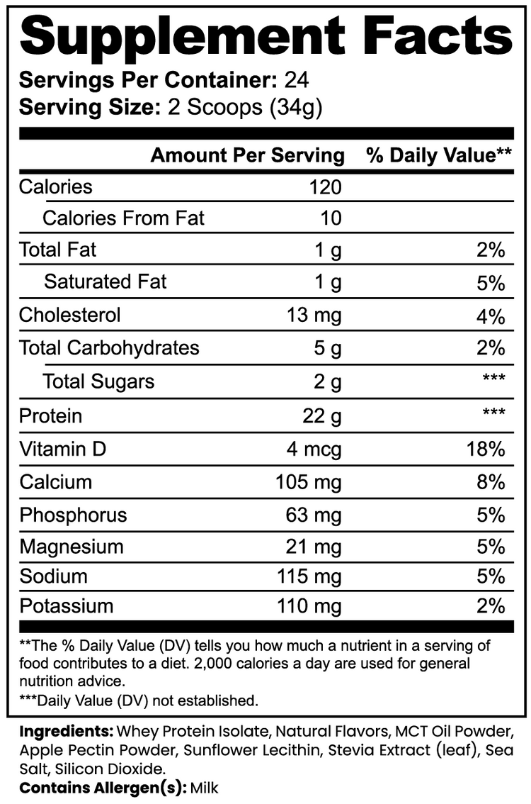 Advanced 100% Whey Protein Isolate – Vanilla | 22g Protein Per Serving | Post-Workout Recovery & Muscle Support